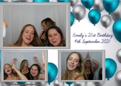 Photobooth hire Southampton Emilys 21st Birthday 123