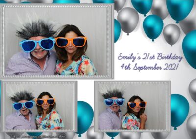 Photobooth hire Southampton Emilys 21st Birthday 50