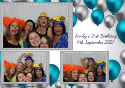 Photobooth hire Southampton Emilys 21st Birthday 80